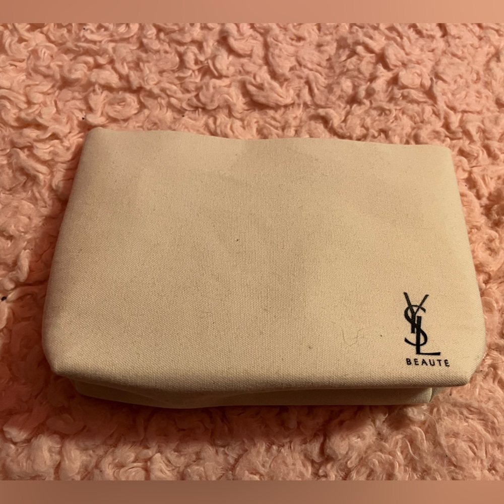 YSL cream travel makeup bag nwot